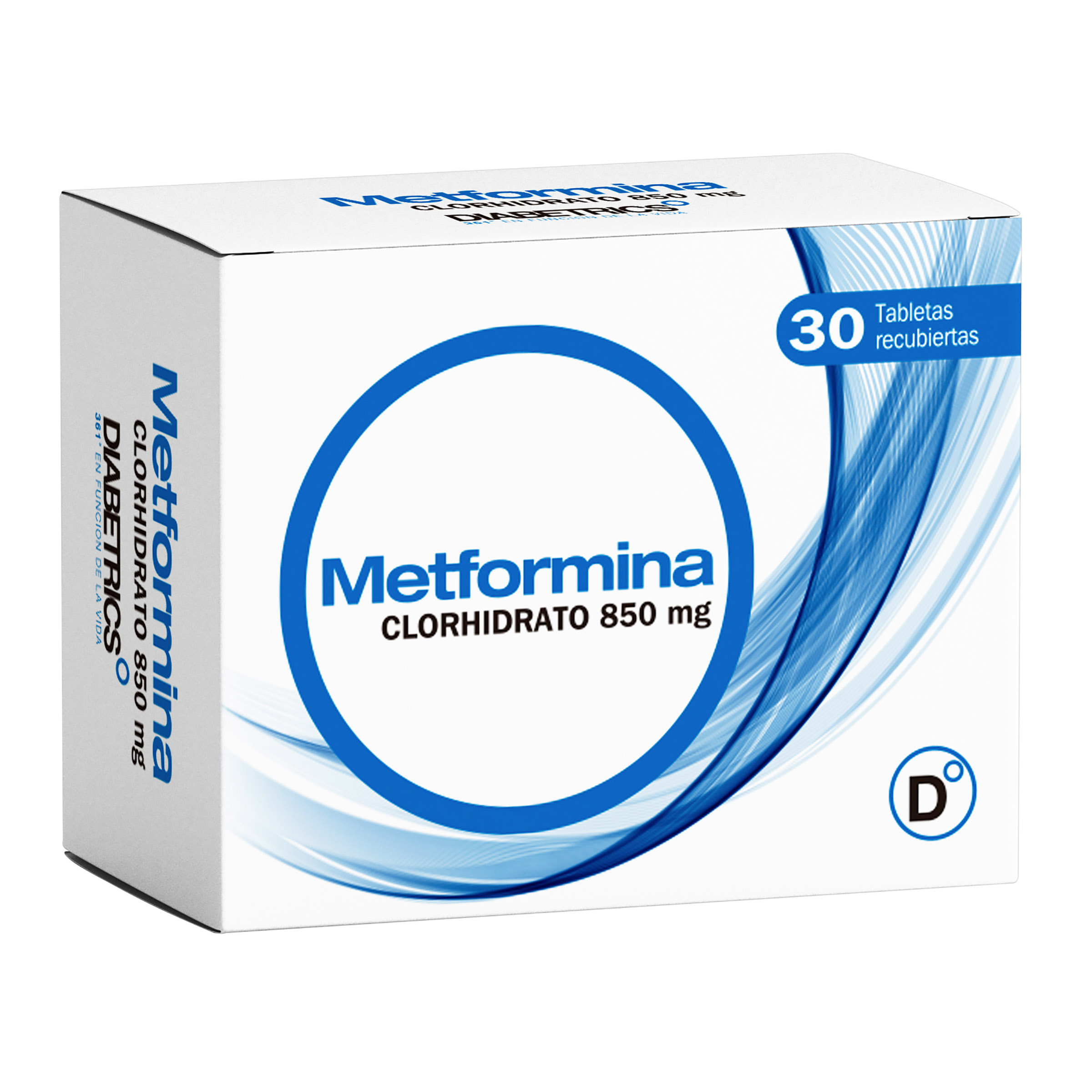 METFORMINA 850 MG 30 TABLETAS PC