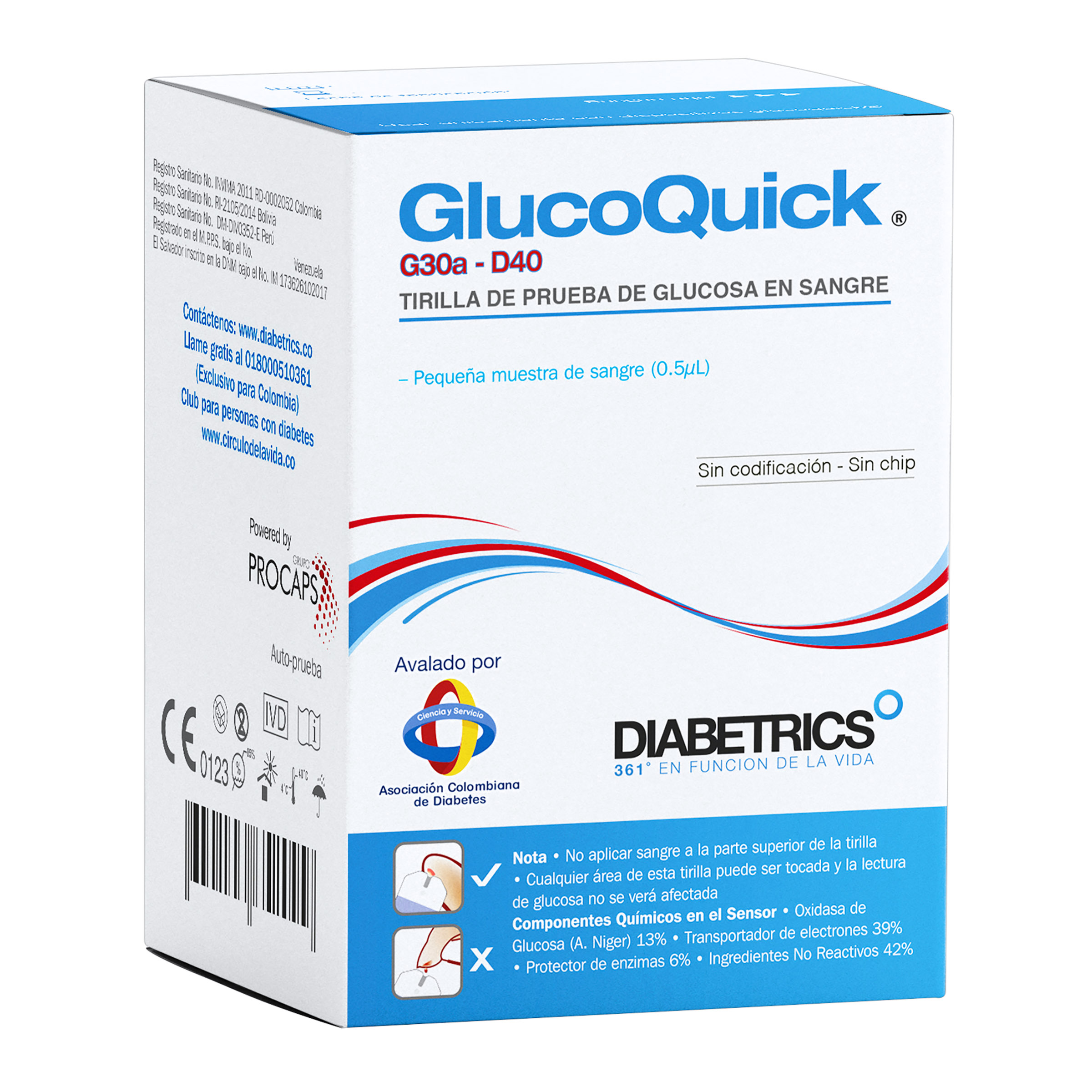 TIRAS REACTIVAS GLUCO 50 UND(PAE)