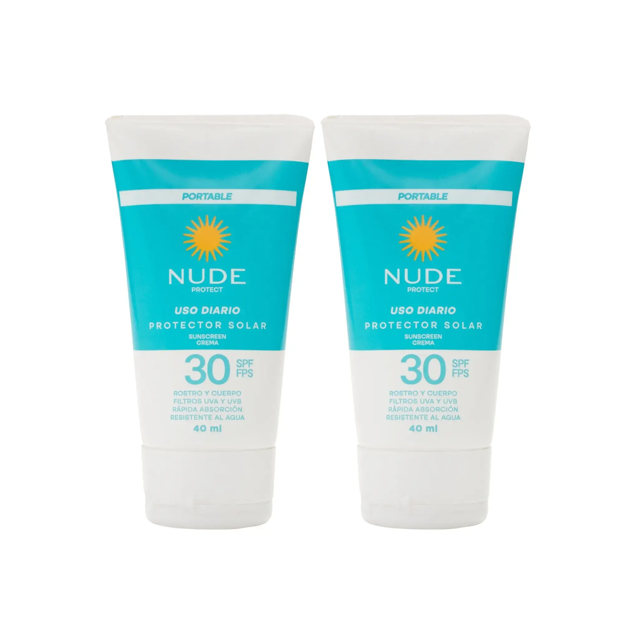 2 Protector Nude Spf30 Portable 40Ml P.E
