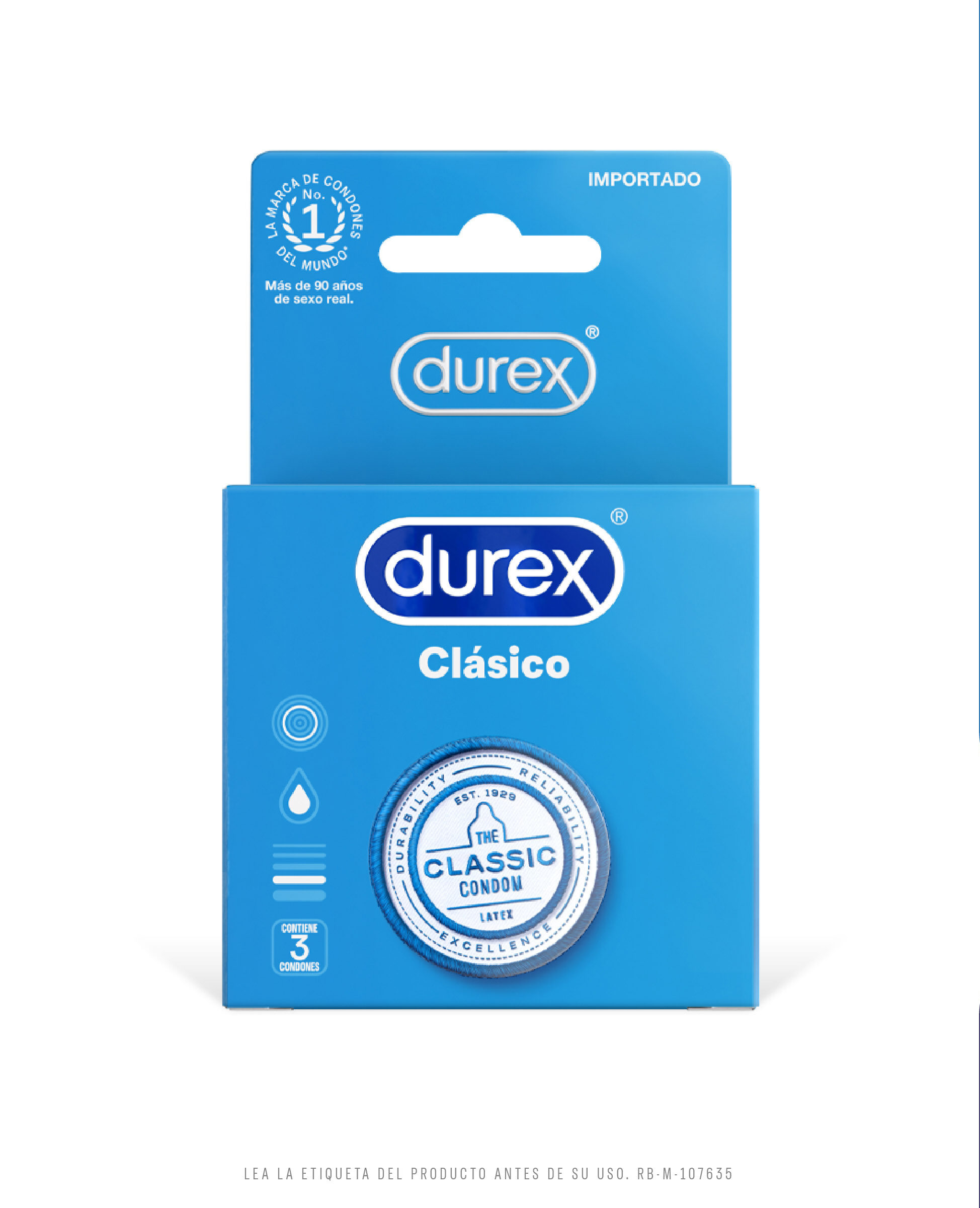 Preservativos Durex Clasico 3 Und