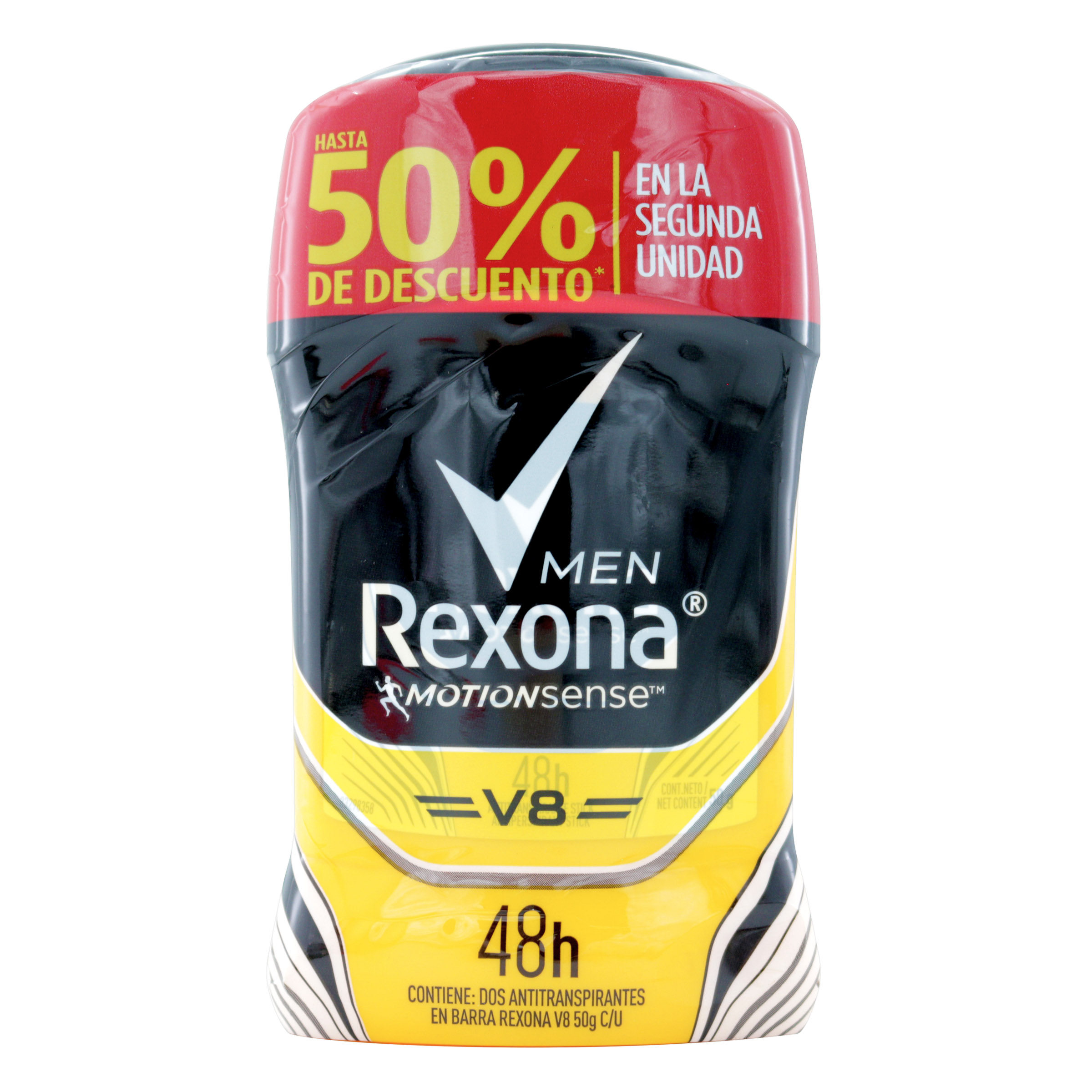2 Desodorante Rexona Barra Men V8 50 Gr