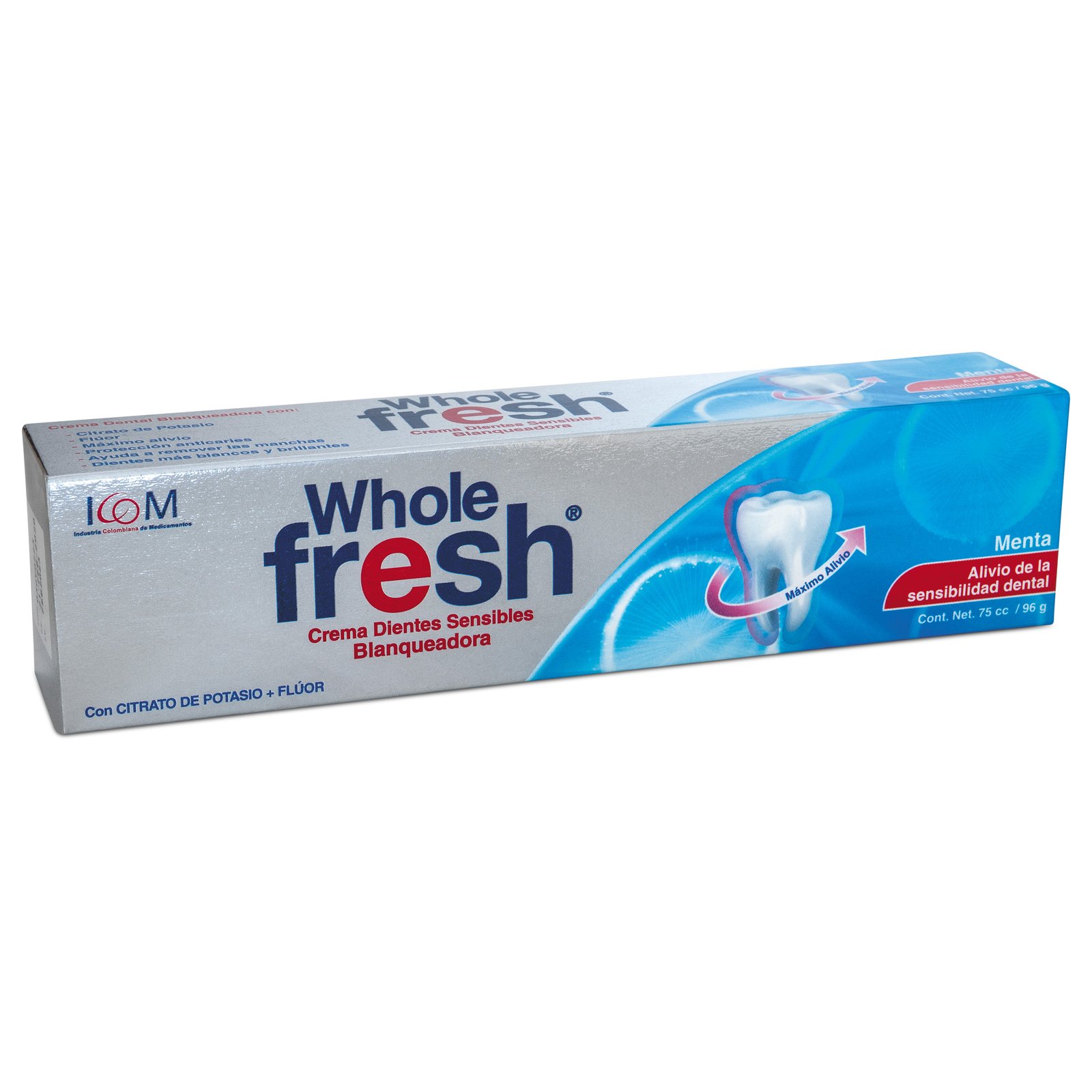 Crema Dental wholefrech dientes sensibles icom 100g