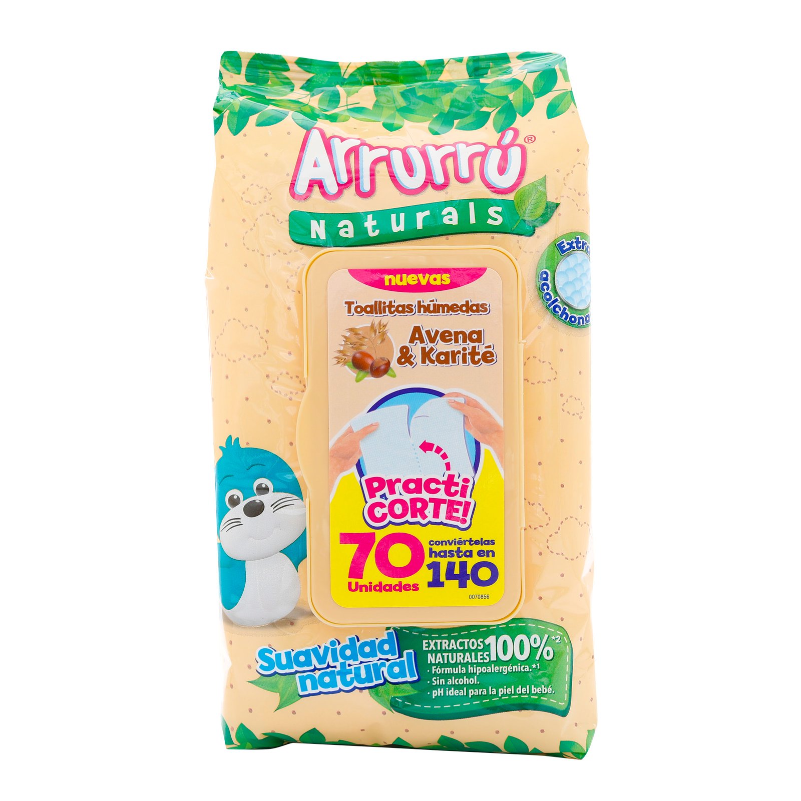 Toalla Arrurru Avena Practicorte X 70 Unidades