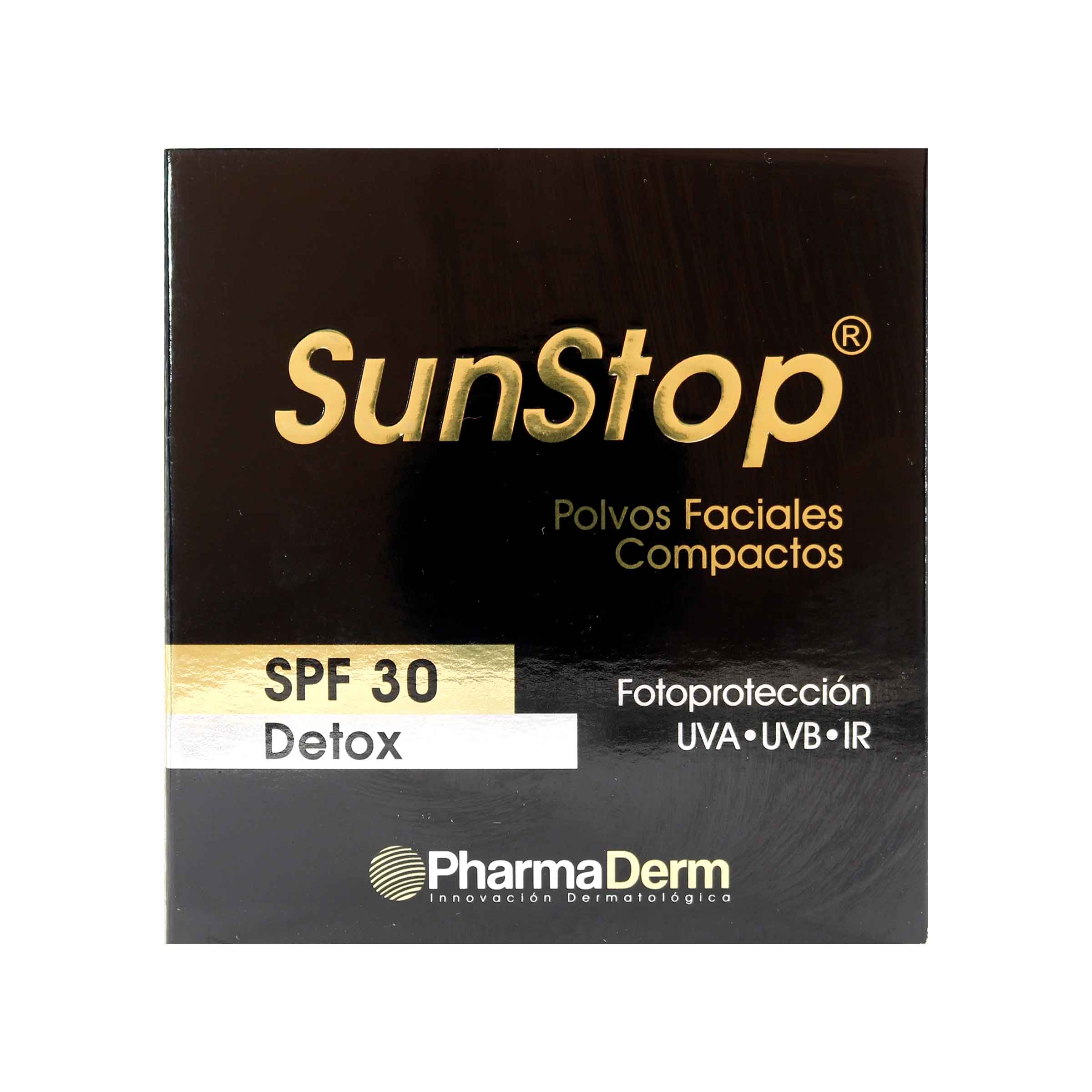 Polvos Faciales Sunstop SPF30 Trigueño Detox X 10 Gr
