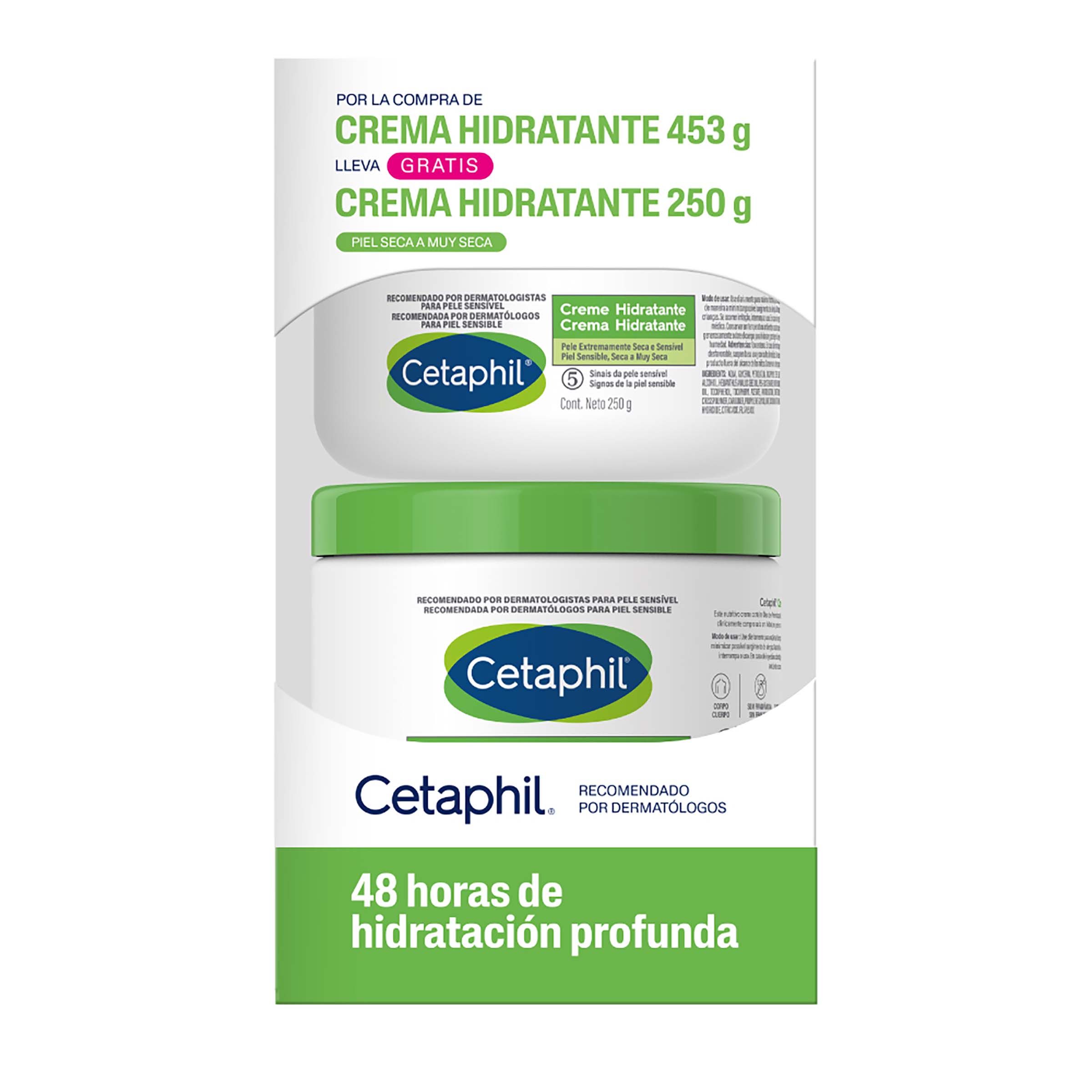 Cetaphil Crema Hidratante 453Gr+Crema Hidratante 250Gr
