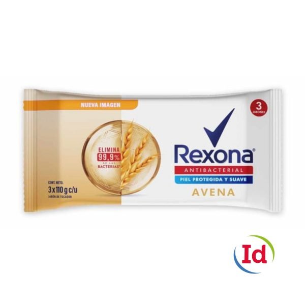 3 Jabones Rexona Antibacterial Avena 110 G