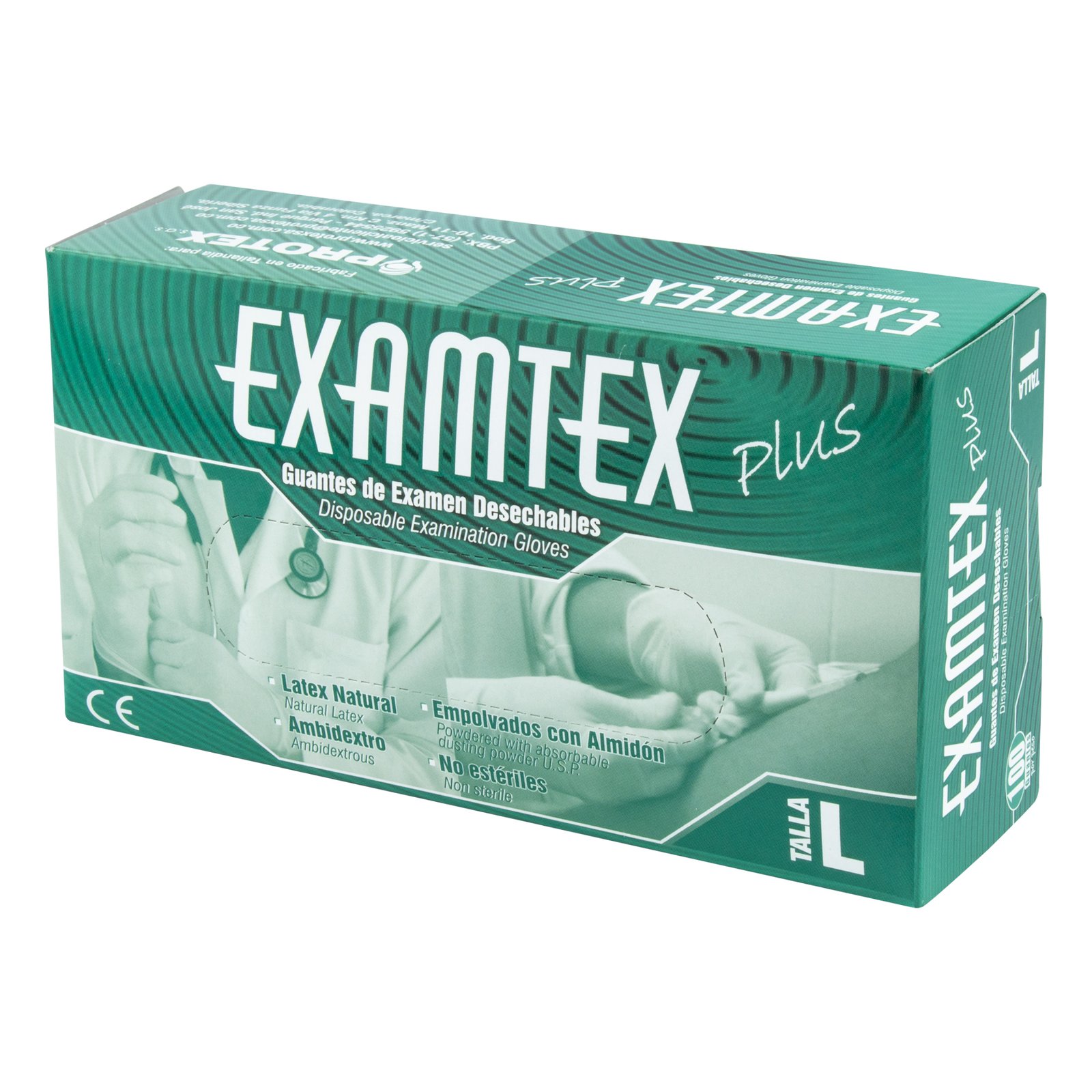 Guante Examtex Protex 100 Unidades T.L
