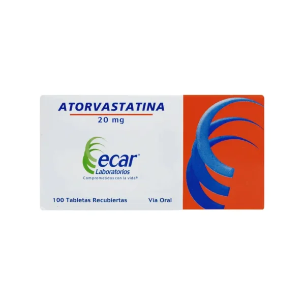 Atorvastatina 20 Mg 100 Tabletas Ec