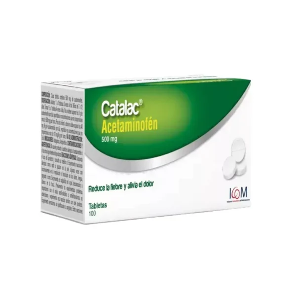 Catalac Acetaminofen 500 Mg 100 Tabletas Icom
