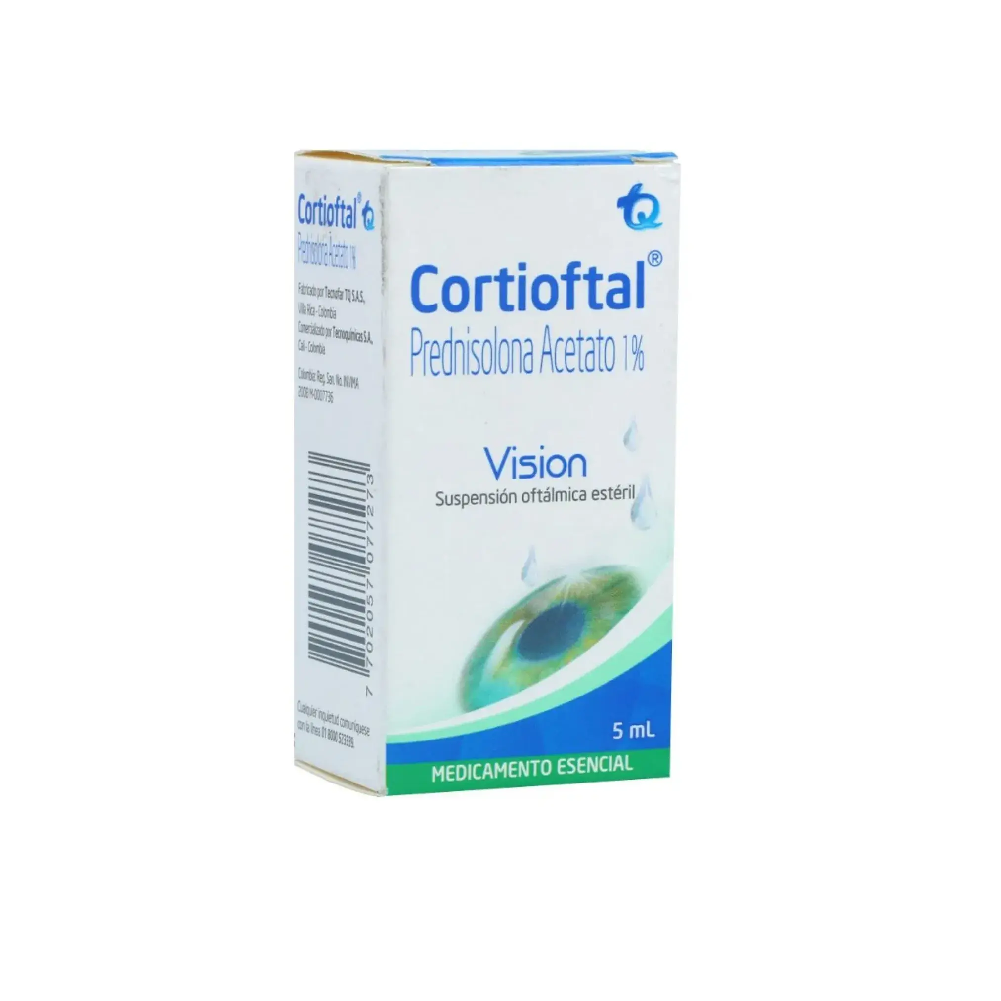 Cortioftal Prednisolona Acetato 1% Gotas X 5 Ml
