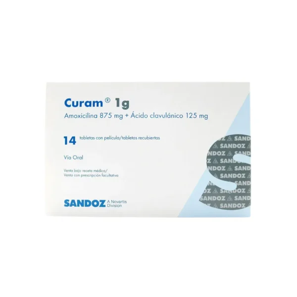 Curam Amoxicilina + Acido Clavulanico 1 Gr 14 Tabletas Sz