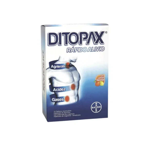 Ditopax Simeticona + Hidroxido Aluminio + Magnesio X 50 Tabletas