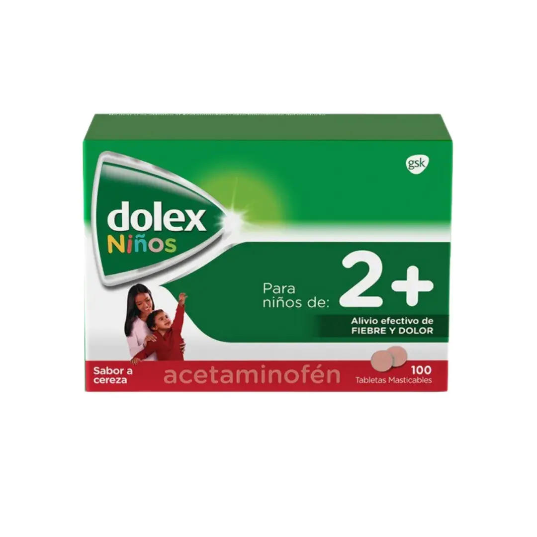 Dolex Acetaminofen Pediatrico 100 Tabletas Masticable