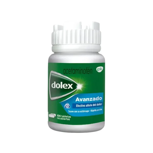 Dolex Avanzado Acetaminofen 500 Mg 100 Tabletas Recub