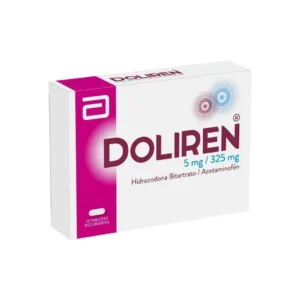 Doliren Hidrocodona Bitartaro + Acetaninofen 5 Mg / 325 Mg 10 Tabletas