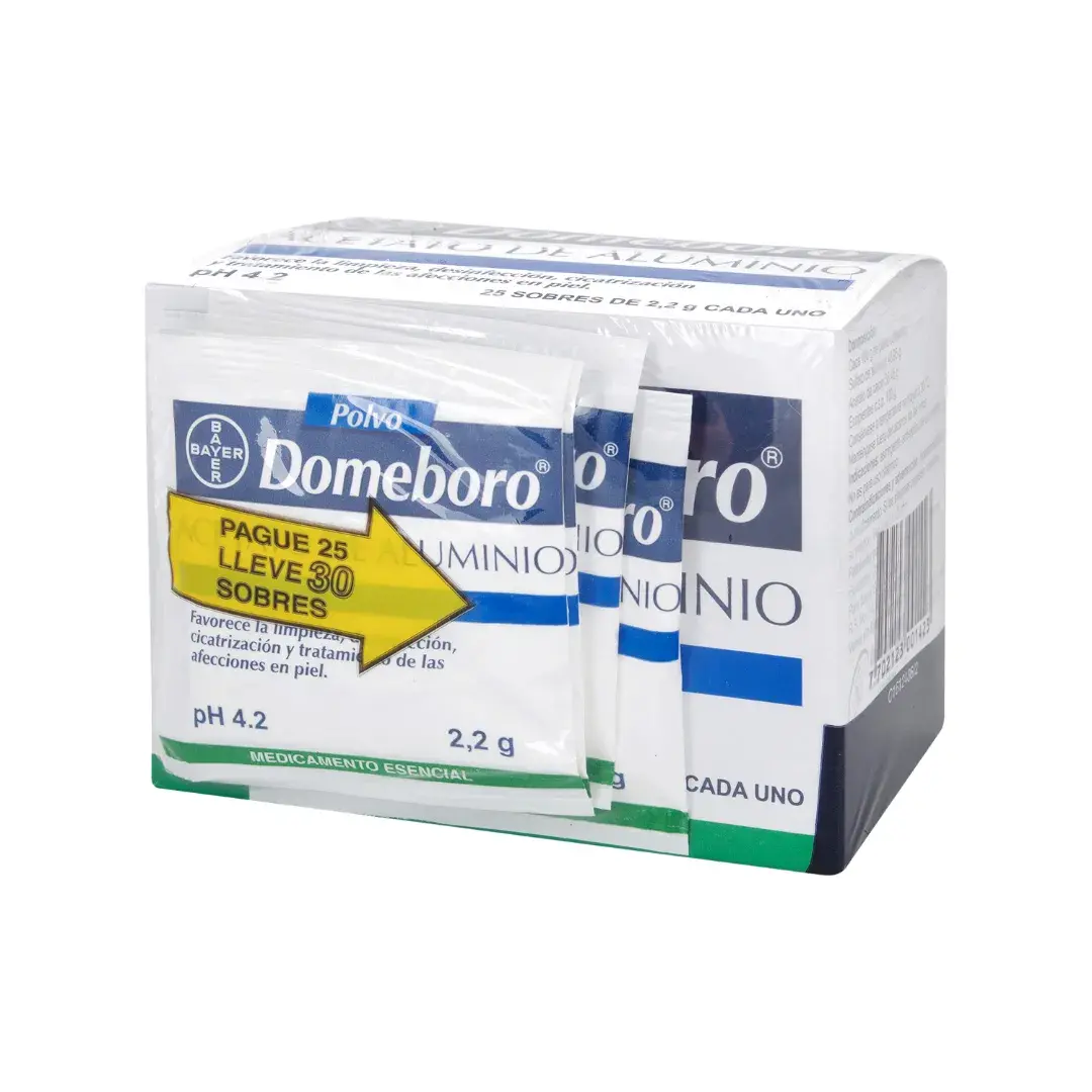 Domeboro Acetato De Aluminio Pague 25 Lleve 30 Sobres