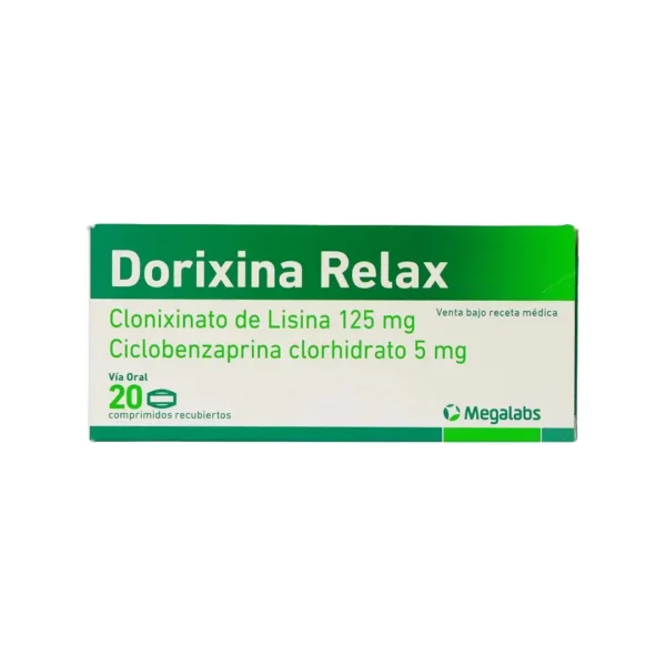 Dorixina Relax Lisina + Ciclobenzaprina X 20 Comprimidos