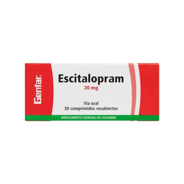 Escitalopram 20 Mg 30 Comprimidos Gf