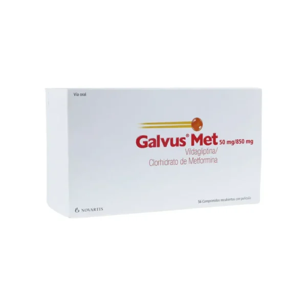 Galvus Met Vildagliptina + Metformina 50 Mg/850 Mg 56 Comprimidos