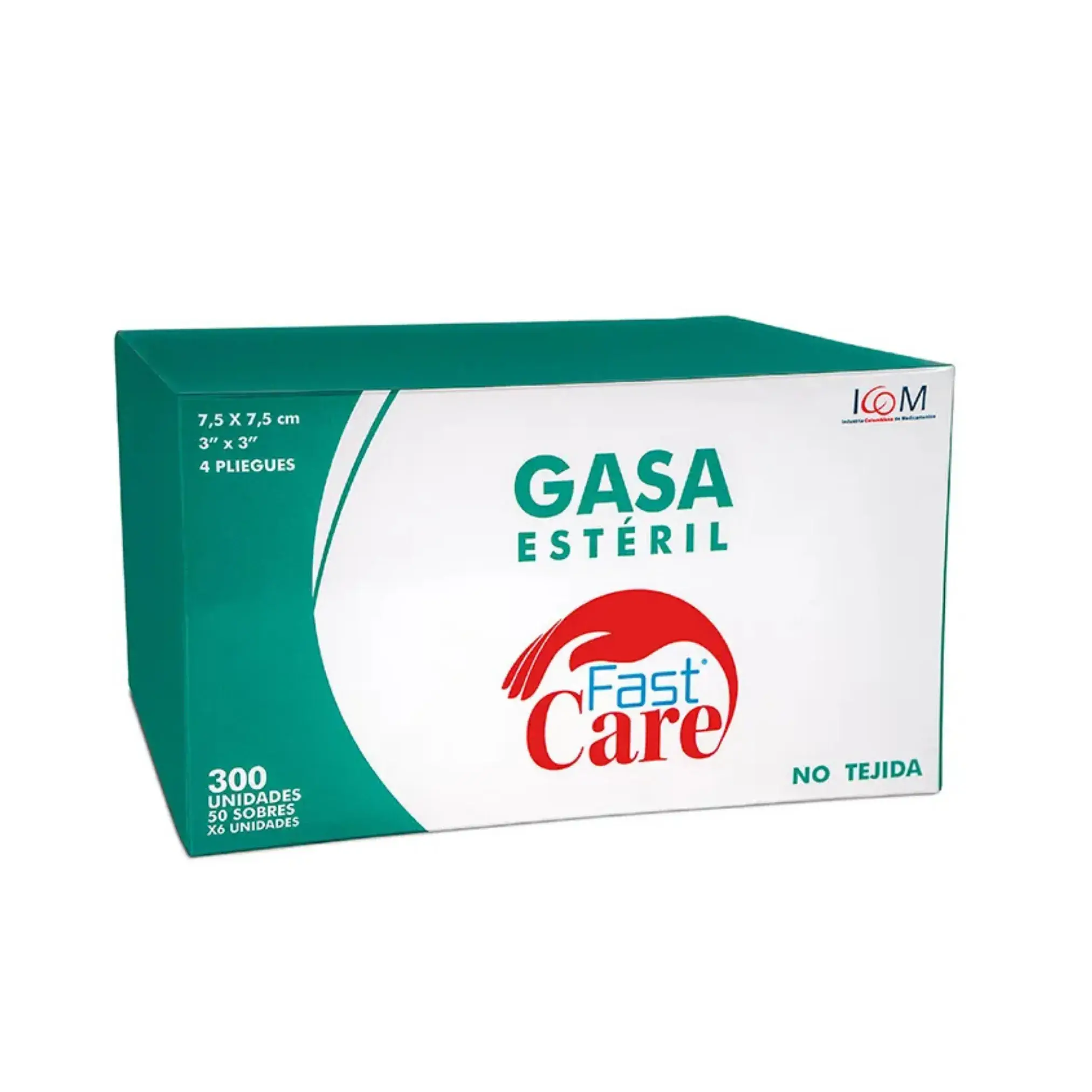 Gasa Esteril Fast Care No Tejida 3X3 X 50 Sobres Icom