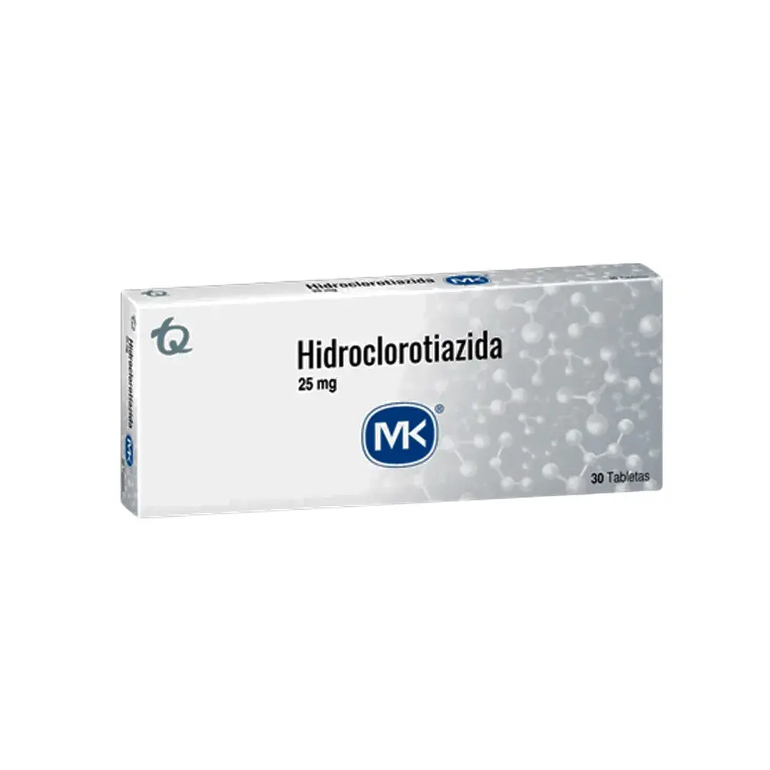 Hidroclorotiazida 25 Mg 30 Tabletas Mk