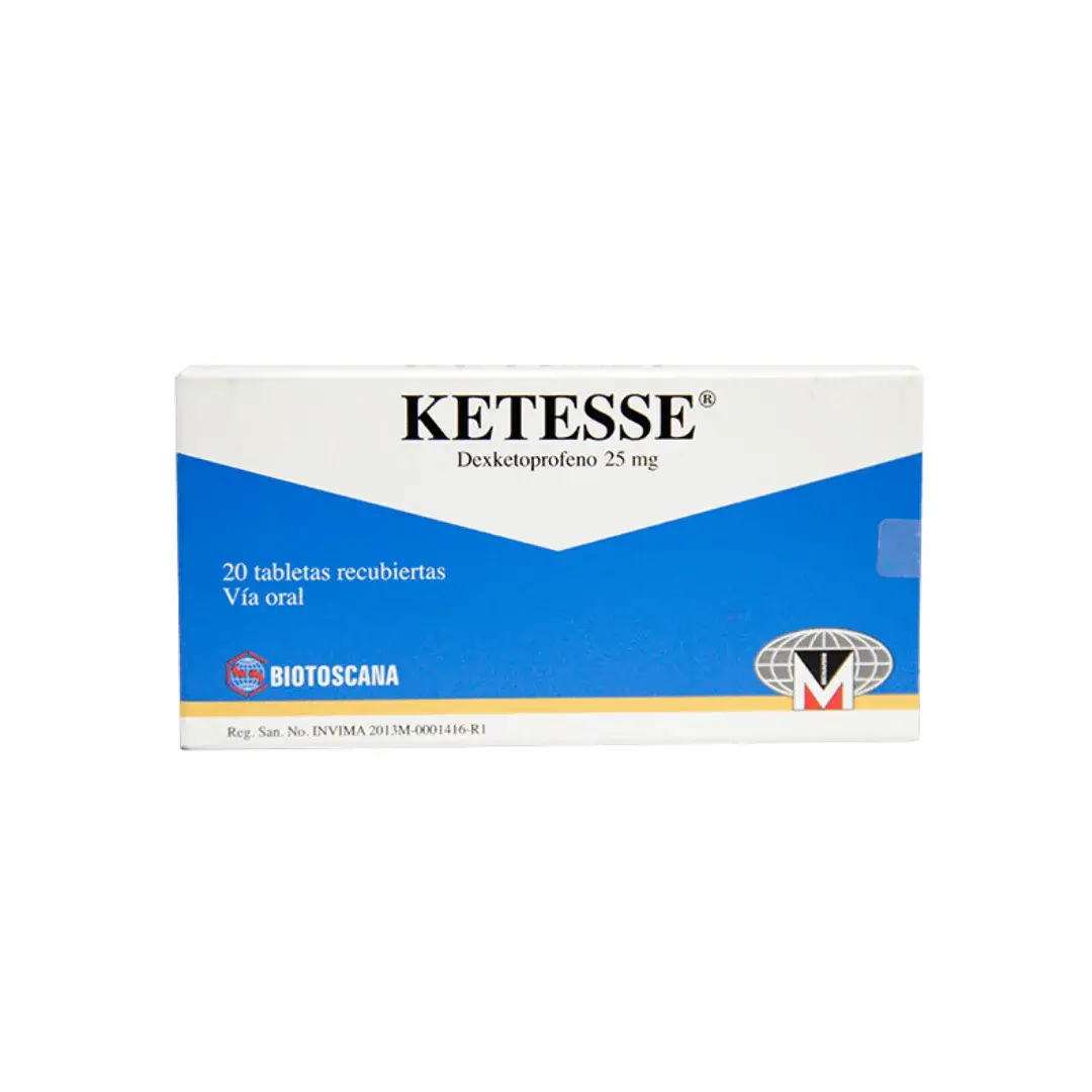 Ketesse Dexketoprofeno 25 Mg X 20 Comprimidos