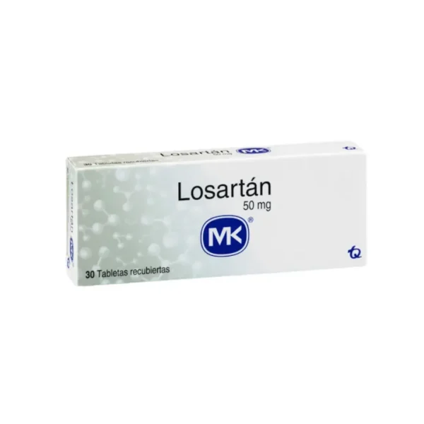 Losartan 50 Mg 30 X Tabletas Mk
