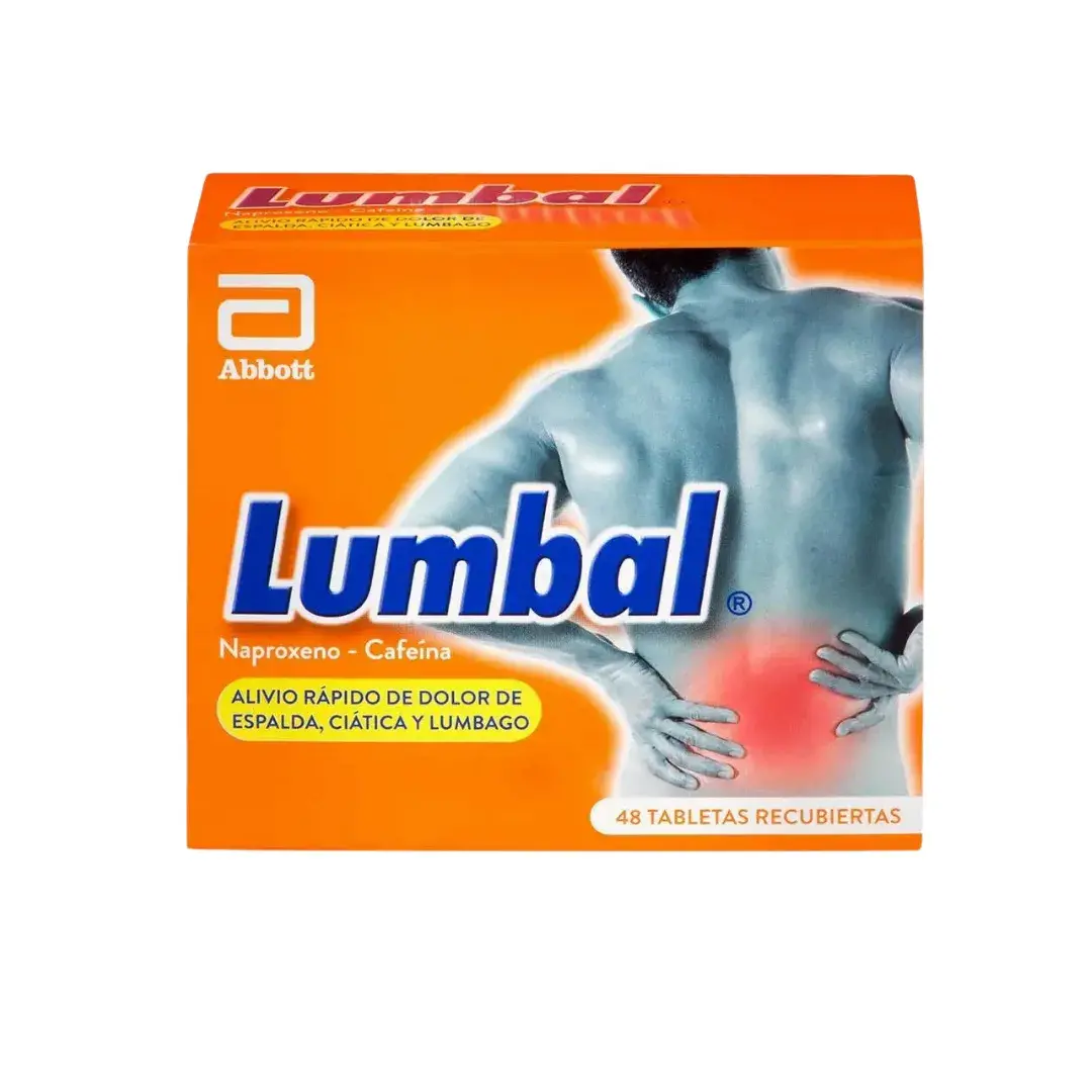 Lumbal Naproxeno Sodico + Cafeina 48 Tabletas