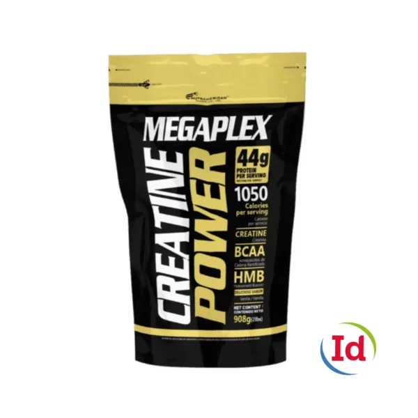 Megaplex Creatine Power Vainilla Bolsa Dorada X 908 Gramos