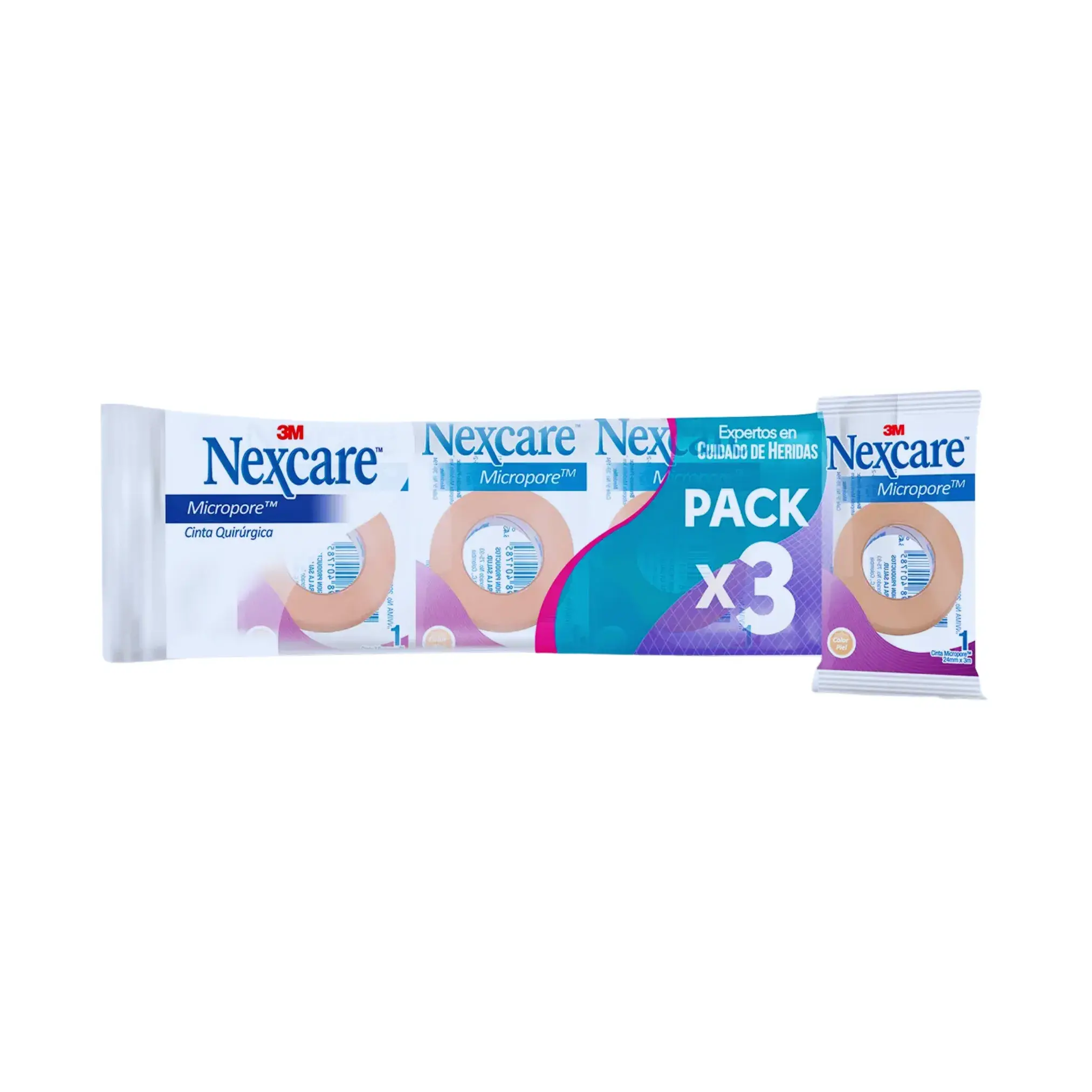 Micropore Piel 3M 24X3 1 Pul Pack X 3M