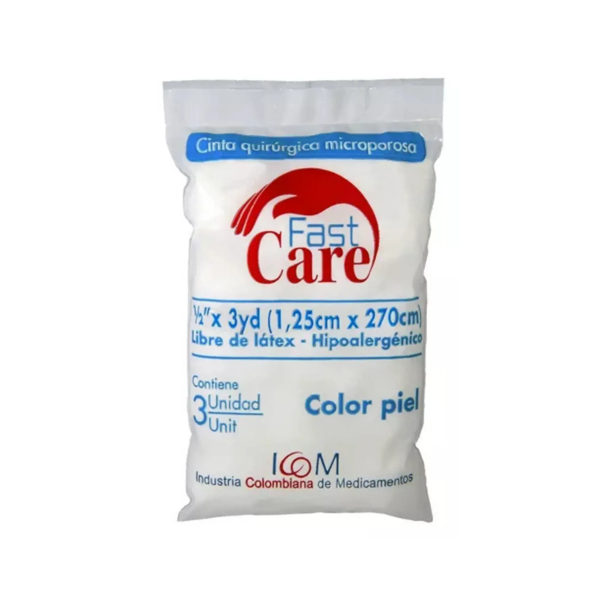 Micropore Piel Fast Care 1/2X3 3Unidades Icom