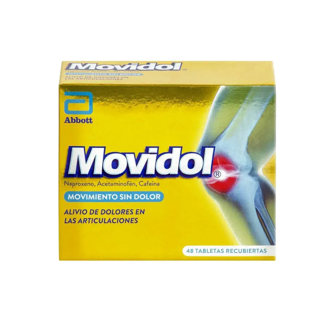 Movidol Acetaminofen + Naproxeno Sodico + Cafeina X 48 Tabletas