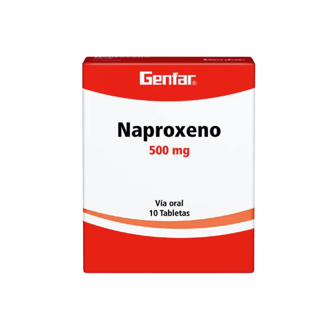 Naproxeno 500 Mg 10 Tabletas Gf