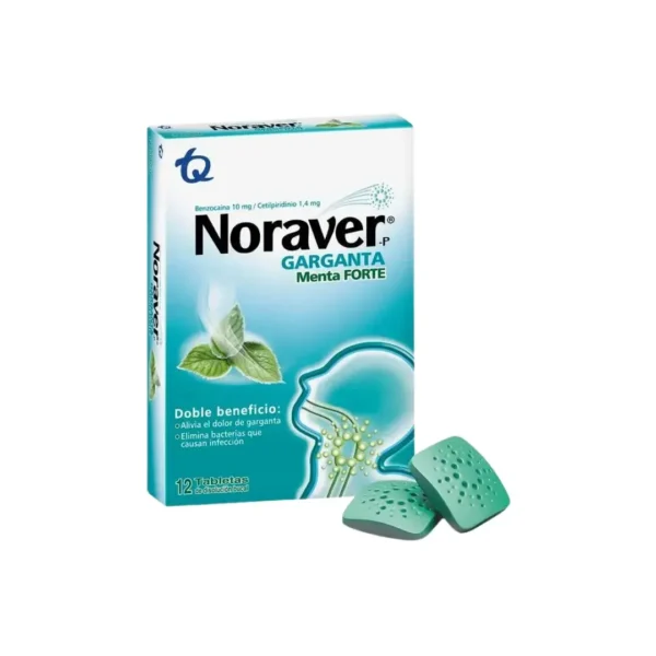 Noraver Pastillas Menta Forte 12 Tabletas