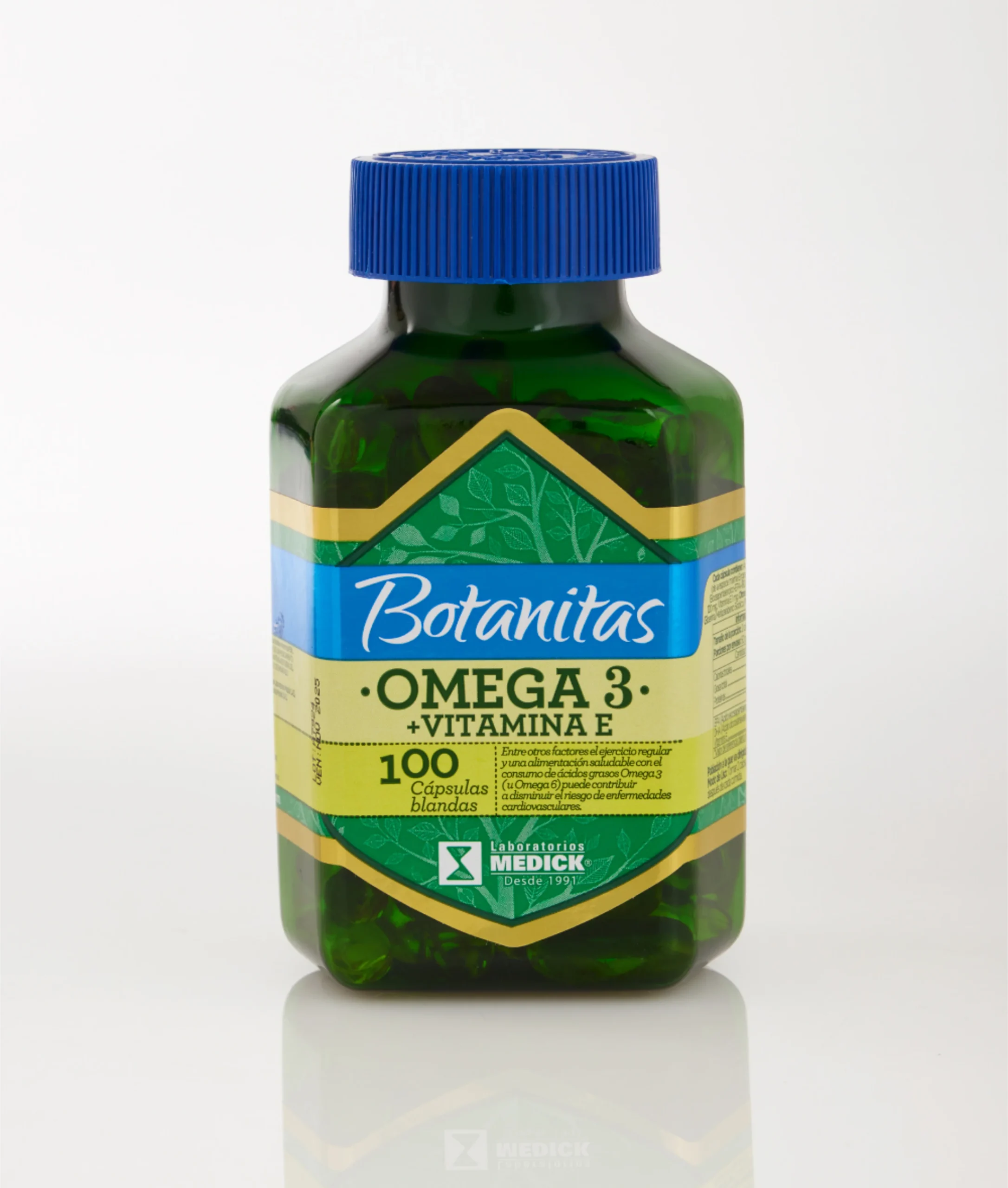 Omega 3 con vitamina e medick x 100 cap