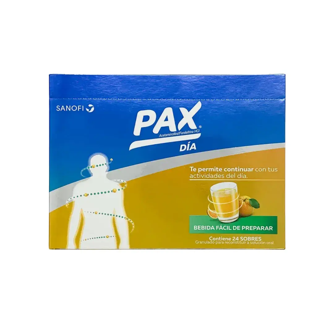 Pax Dia Naranja Acetaminofen + Fenilefrina X 24 Sobres