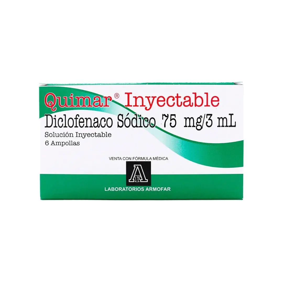 Quimar Diclofenaco Sodico Inyectable 6 Ampollas