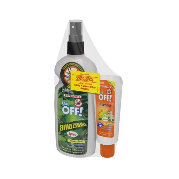 Repelente Stay Off Spray Amazon 120Ml + Crema X 60Gr
