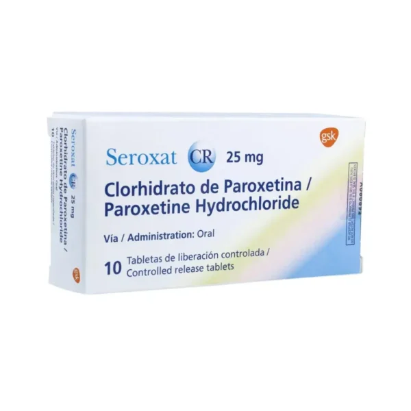 Seroxat Cr Clorhidrato De Paroxetina 25 Mg 10 Tabletas - Interdrogas