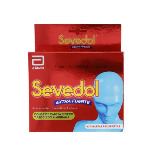 Sevedol Extra Fuerte Ibuprofeno + Acetaminofen + Cafeina X 60 Tabletas