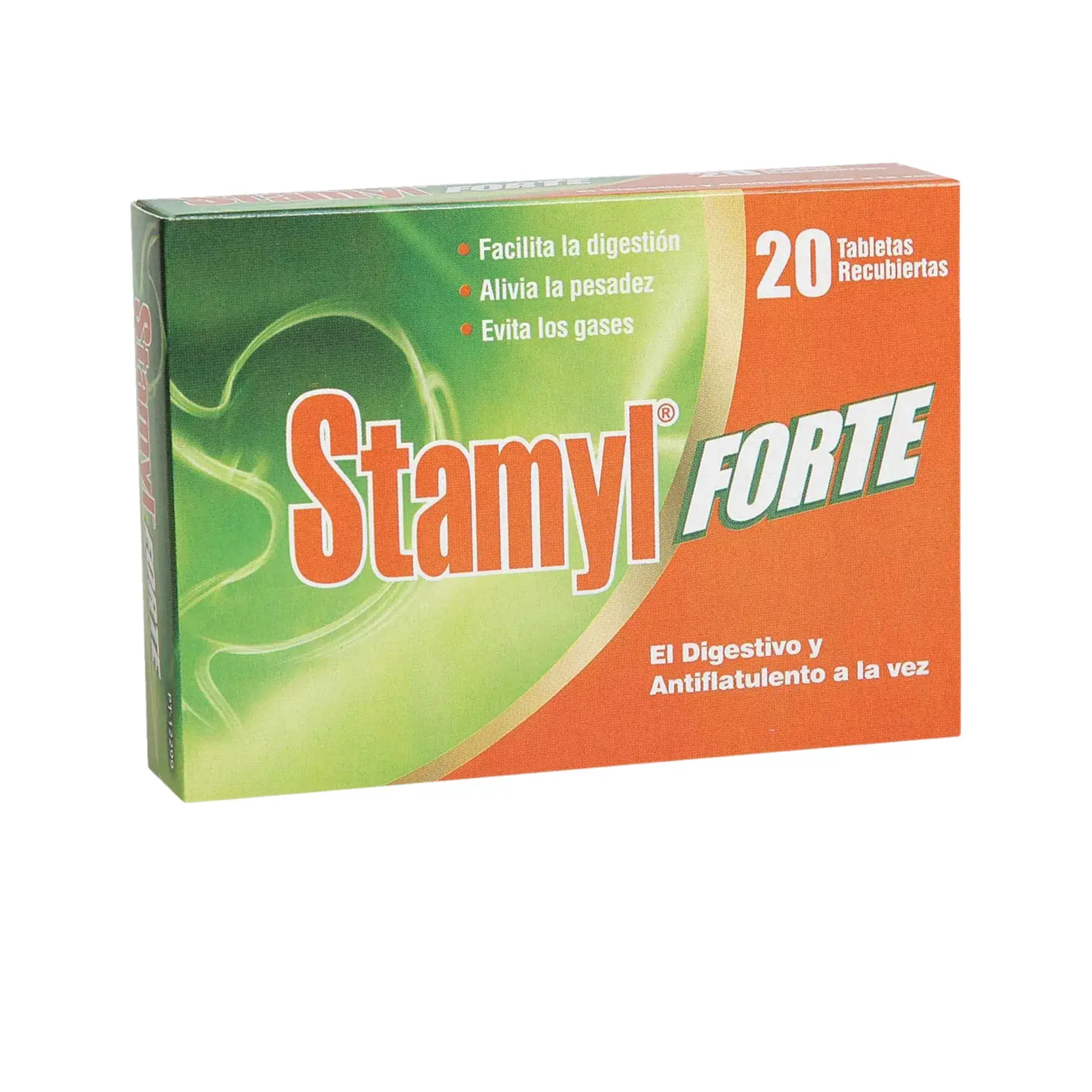 Stamyl Forte Simeticona + Pancreatina X 20 Tabletas
