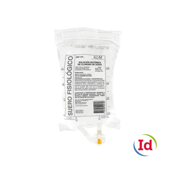Suero Fisiologico Cloruro De Sodio X 500Ml Bolsa Icom