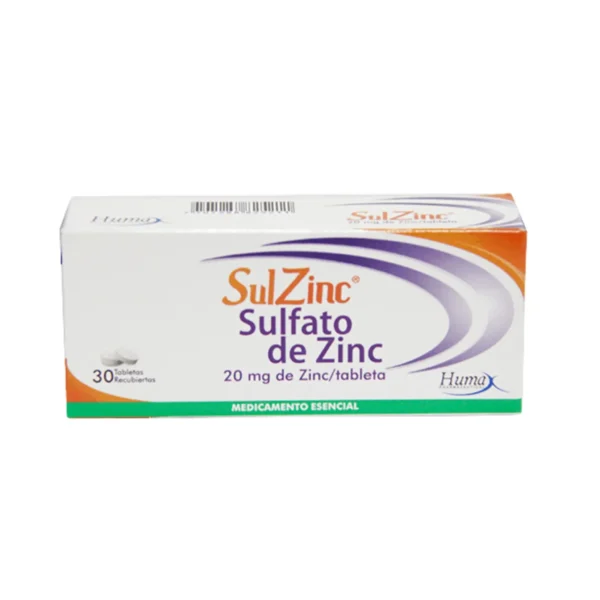 Sulzinc 20 Mg 30 Tabletas