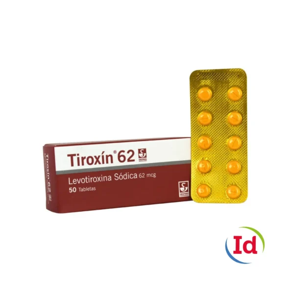 Tiroxin Levotiroxina Sodica 62 Mcg 50 Tabletas