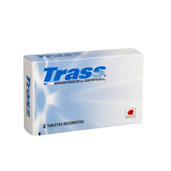 Trass Naproxeno + Sumatriptan 500/85 Mg X 4 Tabletas