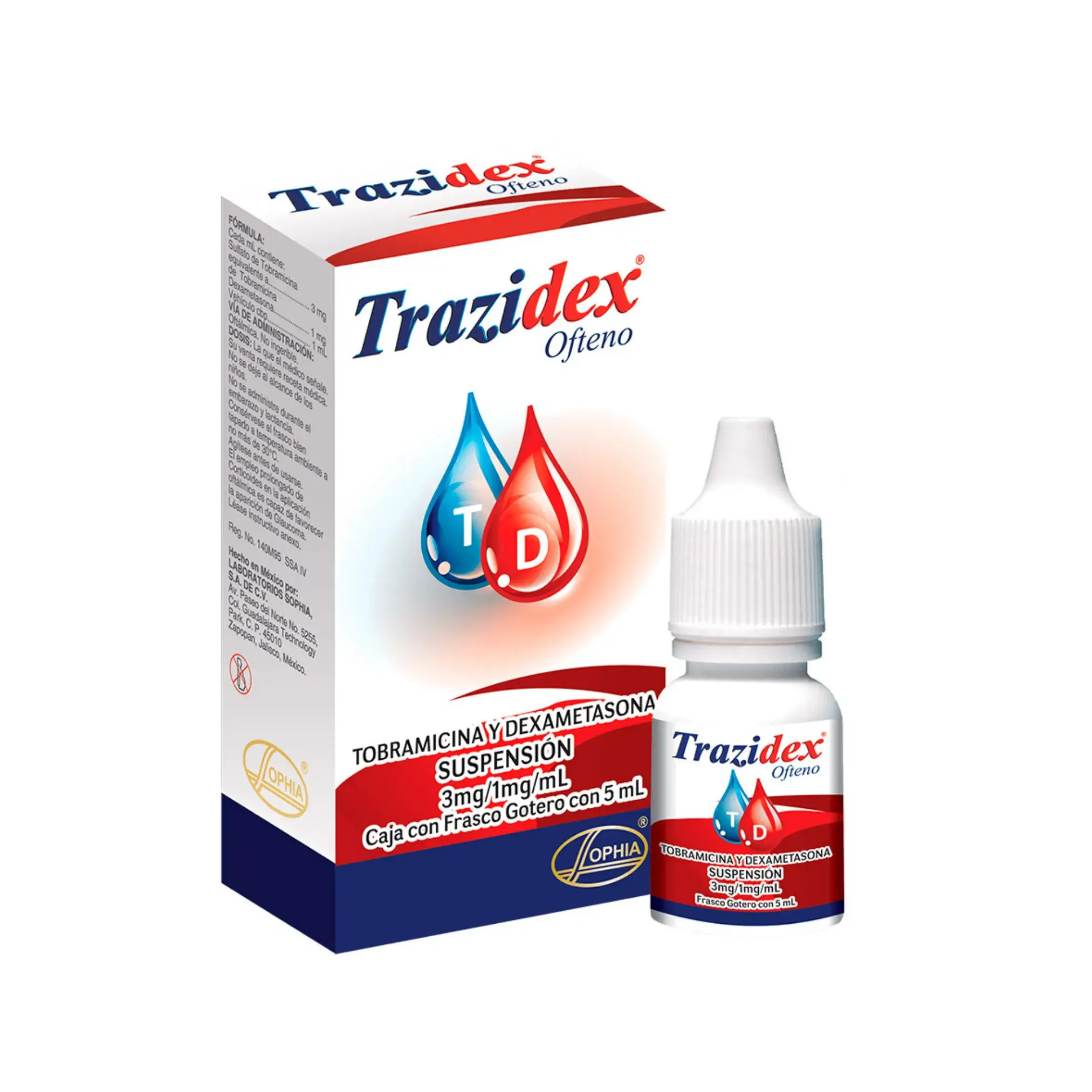 Trazidex Ofteno Tobramicina + Dexametasona X 5 Ml