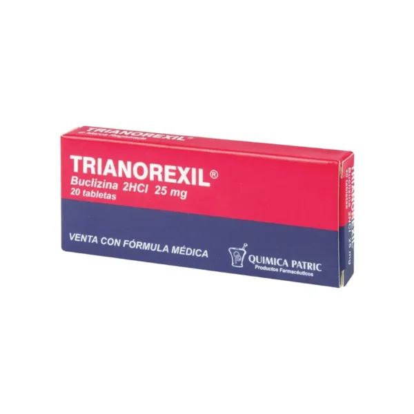 Trianorexil Buclizina 25 Mg 20 Tabletas