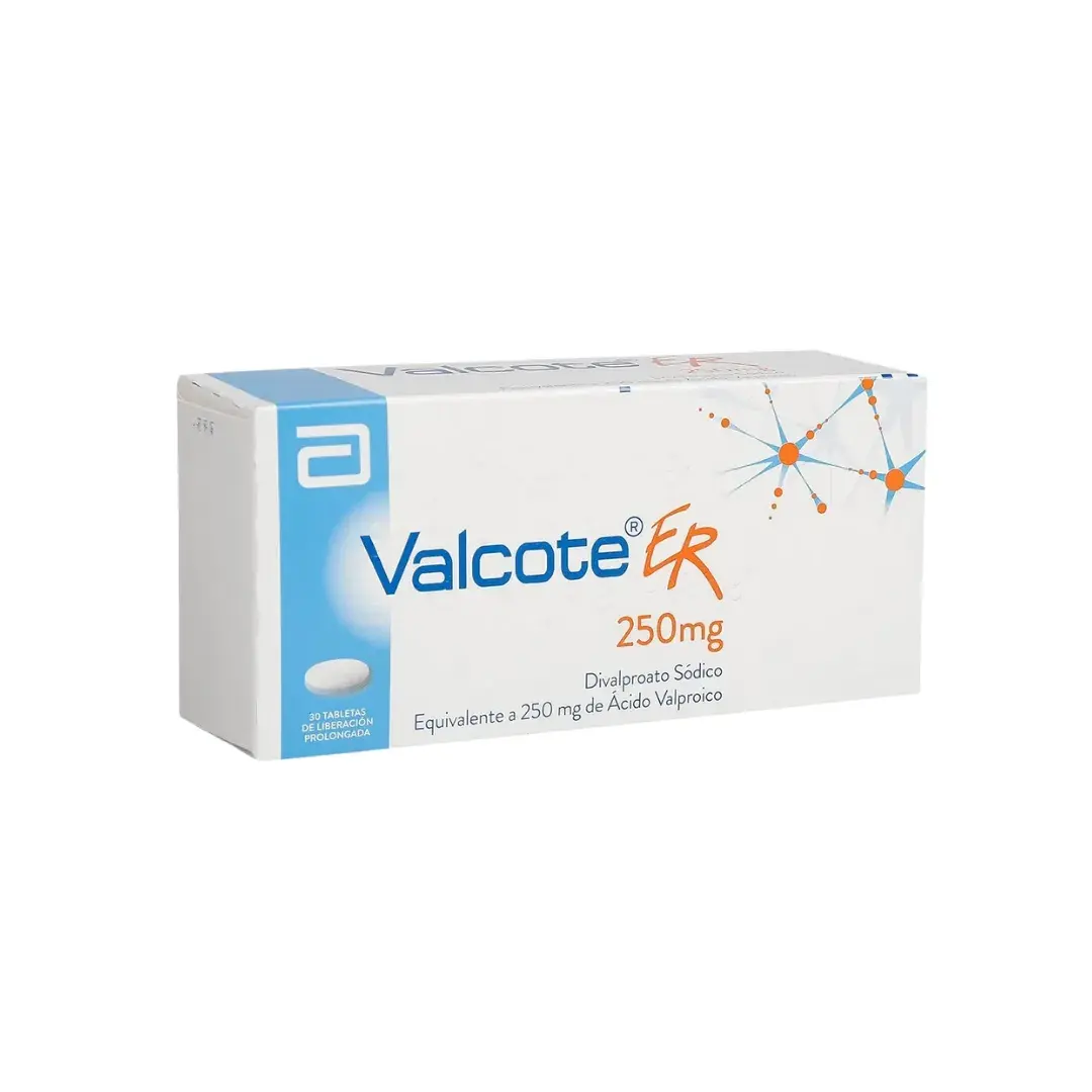 Valcote Acido Valproico 250 Mg 30 Tabletas