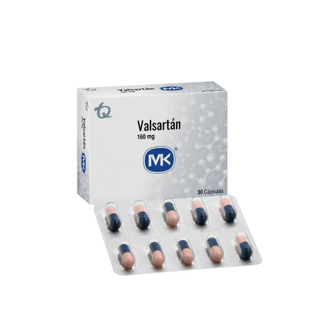 Valsartan 160 Mg 30 Tabletas Mk