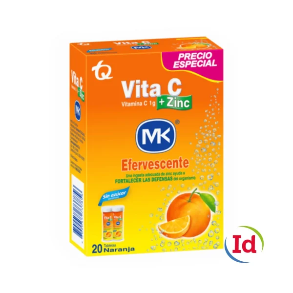 Vita C+Zinc Efervecente Mk Naranja X 20 Tabletas